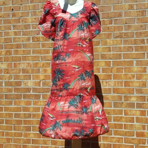 Winnie Fashion hawaii Hawaiian MuuMuu Hawaiian Dress Floral dress - Picture 5 of 13